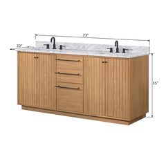 Parker 72 in. Double Sink Bathroom Vanity