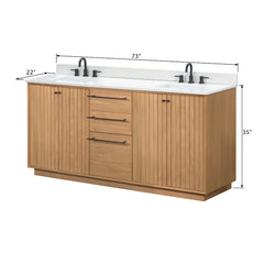 Parker 72 in. Double Sink Bathroom Vanity