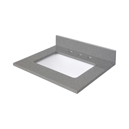 Contrail Matte Quartz Top with Single Rectangular Sink