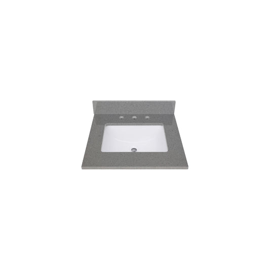 Contrail Matte Quartz Top with Single Rectangular Sink