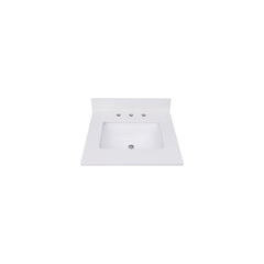 Lotte Radianz Everest White Quartz Top with Rectangular Sink