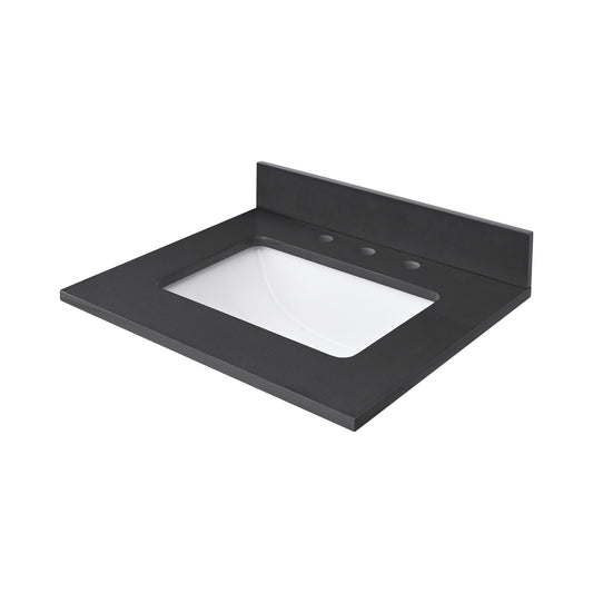 Ural Gray Quartz Top with Single Rectangular Sink