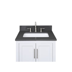 Ural Gray Quartz Top with Single Rectangular Sink