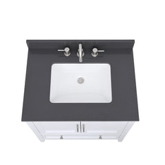 Lotte Radianz Ural Gray Quartz Top with Rectangular Sink