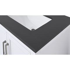 Ural Gray Quartz Top with Single Rectangular Sink
