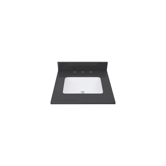 Ural Gray Quartz Top with Single Rectangular Sink