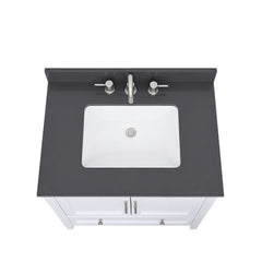 Ural Gray Quartz Top with Single Rectangular Sink