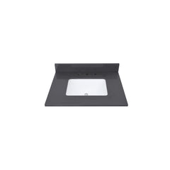 Ural Gray Quartz Top with Single Rectangular Sink
