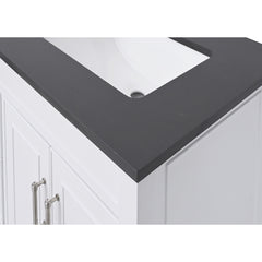 Ural Gray Quartz Top with Single Rectangular Sink