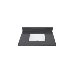 Ural Gray Quartz Top with Single Rectangular Sink
