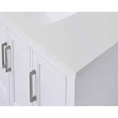 Everest White Quartz Top with Single Rectangular Sink