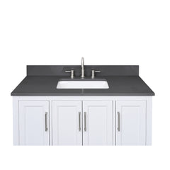 Ural Gray Quartz Top with Single Rectangular Sink