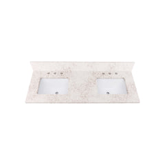 Lotte Radianz Alluring Quartz Top with Dual Rectangular Sinks