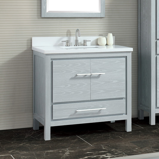Riley 36 in. Single Sink Bathroom Vanity with Top