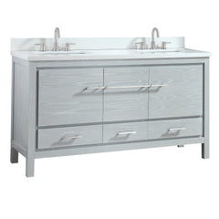 Riley 60 in. Double Sink Bathroom Vanity with Top