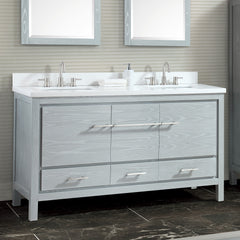 Riley 60 in. Double Sink Bathroom Vanity with Top