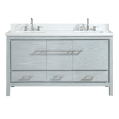 Riley 60 in. Double Sink Bathroom Vanity with Top