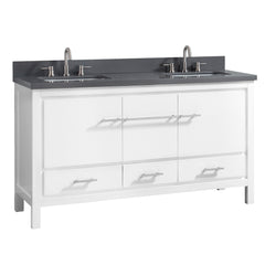 Riley 60 in. Double Sink Bathroom Vanity with Top