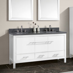 Riley 60 in. Double Sink Bathroom Vanity with Top