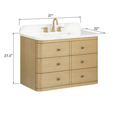 Serena 36 in. Single Sink Bathroom Vanity with Dual Mount Option