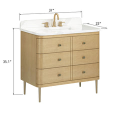 Serena 36 in. Single Sink Bathroom Vanity with Dual Mount Option