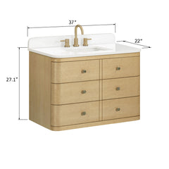Serena 36 in. Single Sink Bathroom Vanity with Dual Mount Option