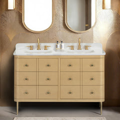 Serena 48 in. Double Sink Bathroom Vanity with Dual Mount Option