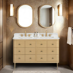Serena 48 in. Double Sink Bathroom Vanity with Dual Mount Option