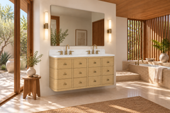 Serena 48 in. Double Sink Bathroom Vanity with Dual Mount Option