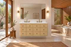 Serena 48 in. Double Sink Bathroom Vanity with Dual Mount Option