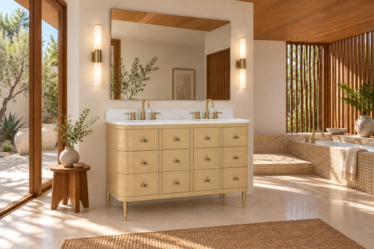 Serena 48 in. Double Sink Bathroom Vanity with Dual Mount Option