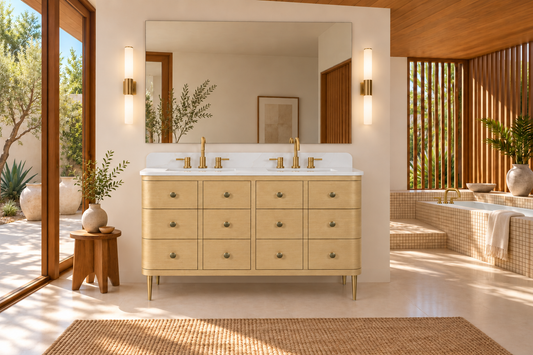 Serena 48 in. Double Sink Bathroom Vanity with Dual Mount Option