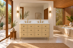 Serena 48 in. Double Sink Bathroom Vanity with Dual Mount Option