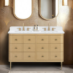 Serena 48 in. Double Sink Bathroom Vanity with Dual Mount Option