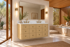 Serena 48 in. Double Sink Bathroom Vanity with Dual Mount Option