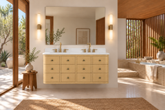 Serena 48 in. Double Sink Bathroom Vanity with Dual Mount Option