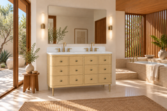 Serena 48 in. Double Sink Bathroom Vanity with Dual Mount Option