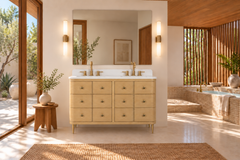 Serena 48 in. Double Sink Bathroom Vanity with Dual Mount Option