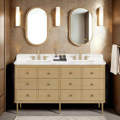 Serena 60 in. Double Sink Bathroom Vanity with Dual Mount Option