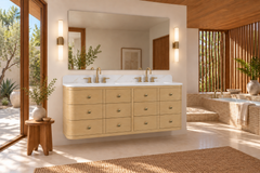 Serena 60 in. Double Sink Bathroom Vanity with Dual Mount Option