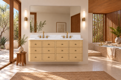 Serena 60 in. Double Sink Bathroom Vanity with Dual Mount Option