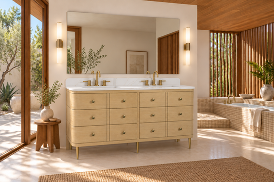 Serena 60 in. Double Sink Bathroom Vanity with Dual Mount Option