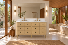 Serena 60 in. Double Sink Bathroom Vanity with Dual Mount Option