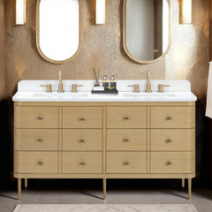Serena 60 in. Double Sink Bathroom Vanity with Dual Mount Option