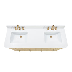 Serena 60 in. Double Sink Bathroom Vanity with Dual Mount Option