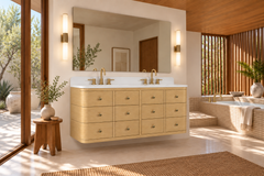 Serena 60 in. Double Sink Bathroom Vanity with Dual Mount Option