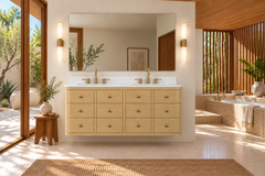 Serena 60 in. Double Sink Bathroom Vanity with Dual Mount Option