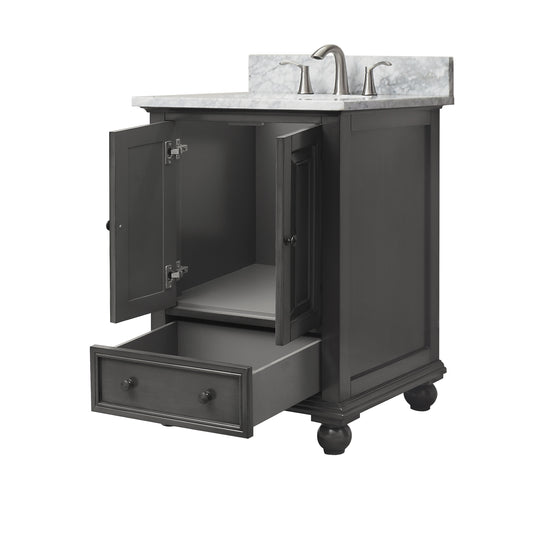 Thompson 24 in. Single Sink Bathroom Vanity with Oval Sink