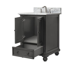 Thompson 24 in. Single Sink Bathroom Vanity with Oval Sink