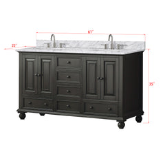 Thompson 60 in. Double Sink Bathroom Vanity